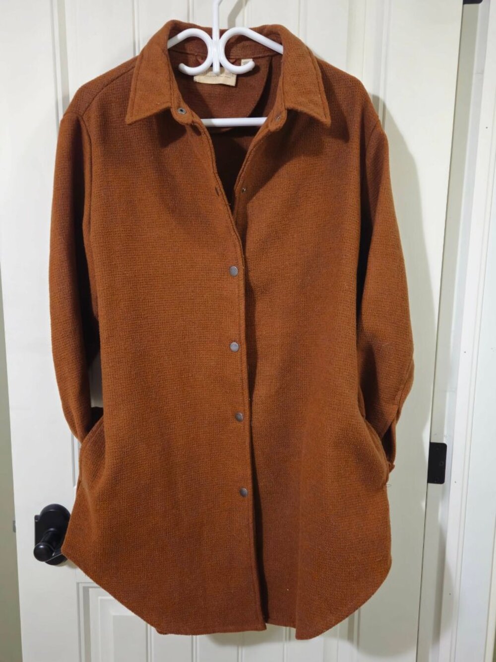 Cognac RD Style Wool Blend Shacket